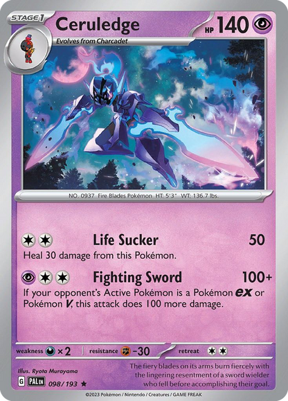 Ceruledge 098/193 Paldea Evolved Pokemon Holo Rare NM