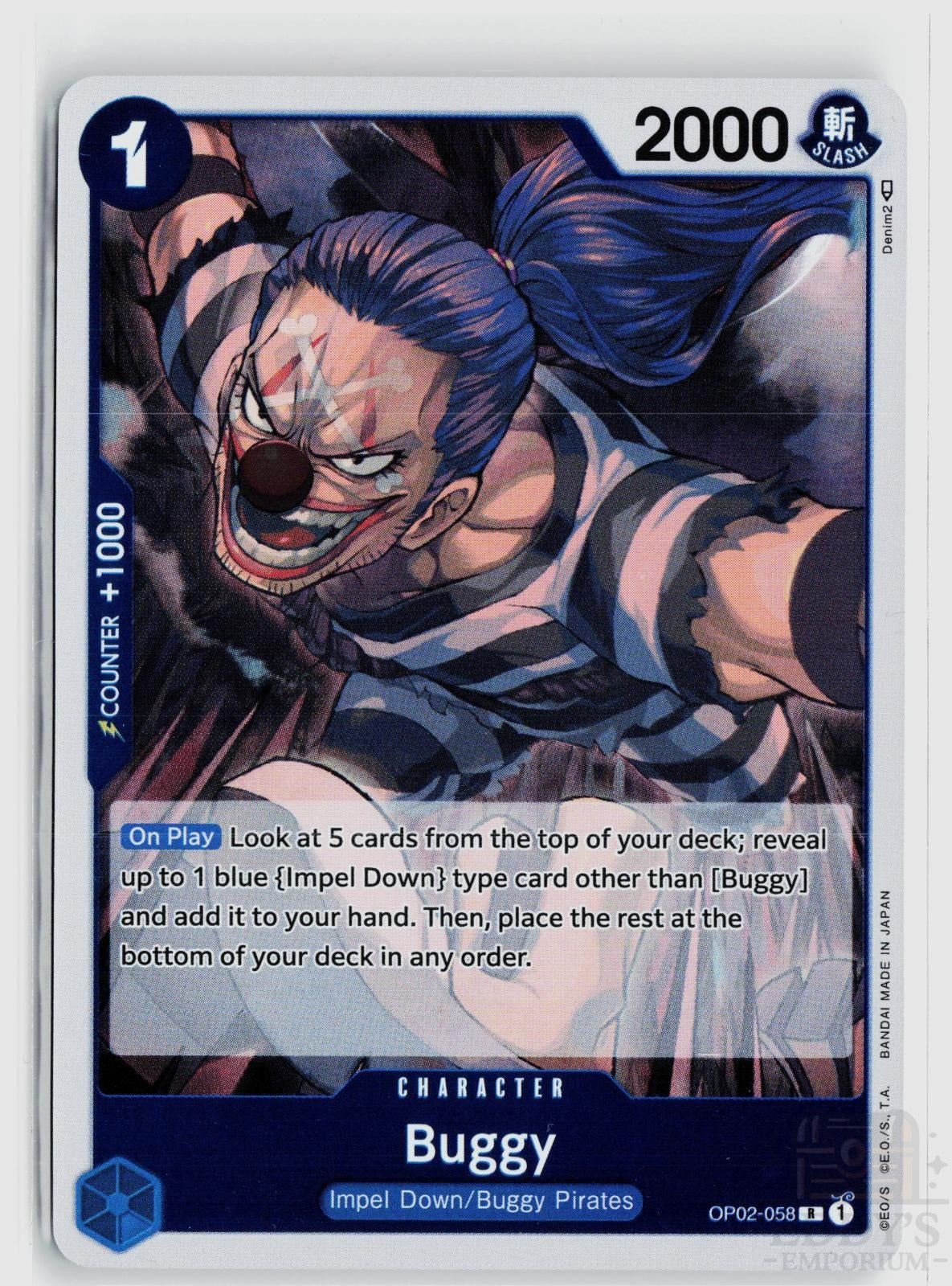 Buggy OP02-058 Paramount War One Piece Foil Rare