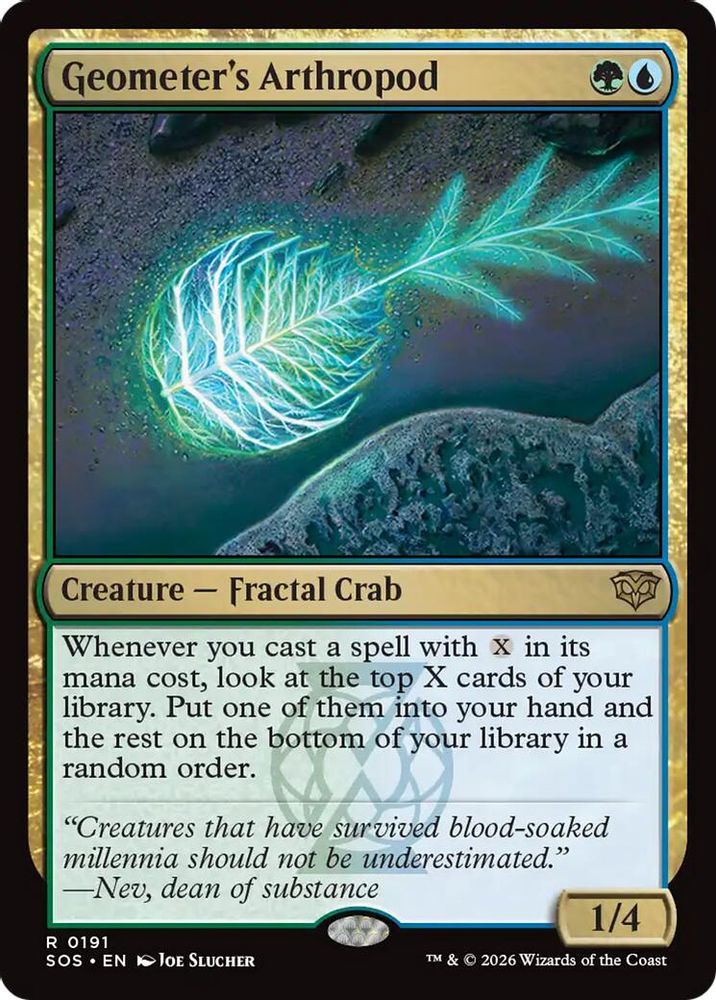 Geometer's Arthropod 191 Secrets of Strixhaven Magic: The Gathering Rare
