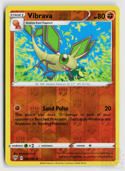 Vibrava 090/189 Darkness Ablaze Pokemon Reverse Holo