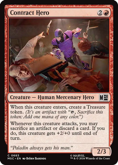 Contract Hero 683 Commander: Marvel Super Heroes Magic: The Gathering Foil