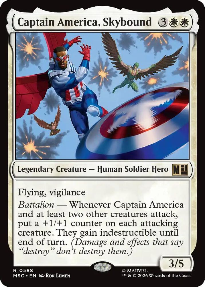 Captain America, Skybound 588 Commander: Marvel Super Heroes Magic: The Gathering