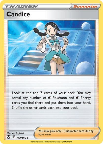 Candice 152/195 Silver Tempest Pokemon Reverse Holo Uncommon NM