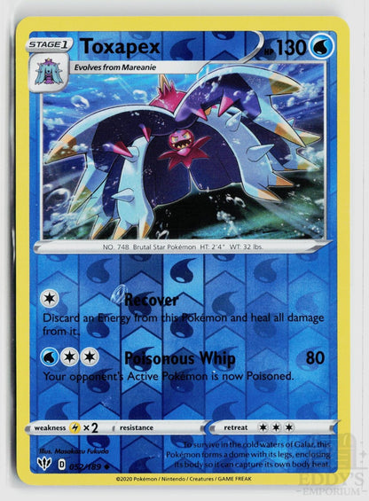 Toxapex 052/189 Darkness Ablaze Pokemon Reverse Holo Uncommon NM