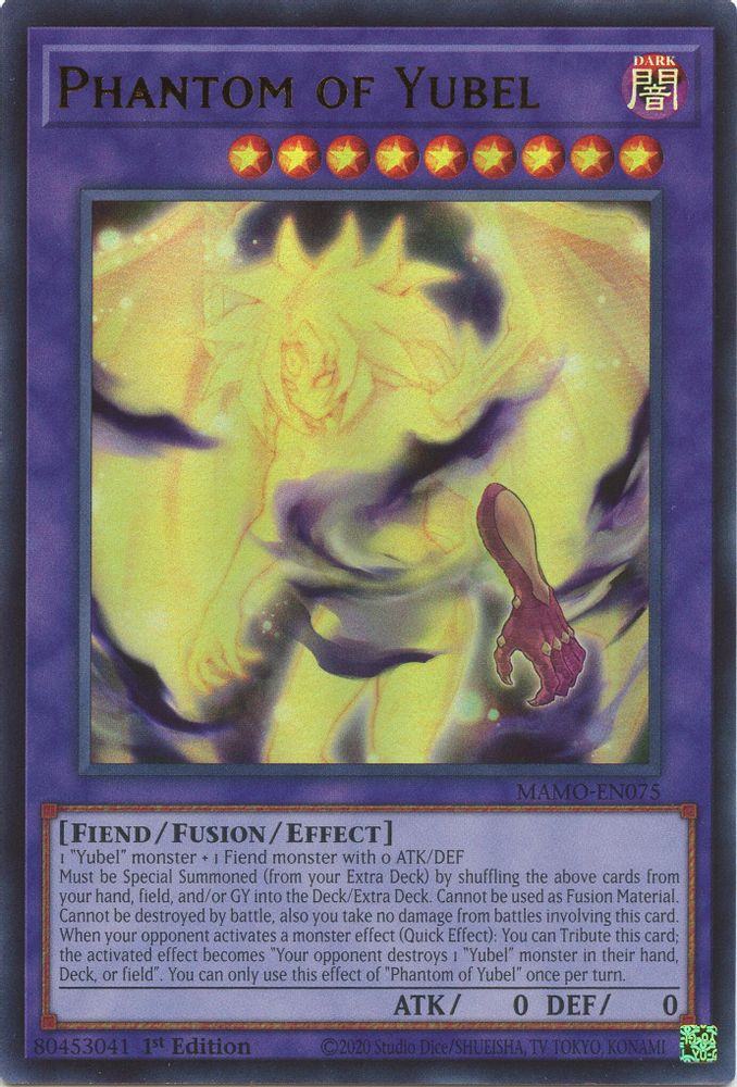 Phantom of Yubel MAMO-EN075 Magnificent Monsters Yu-Gi-Oh 1st Edition NM