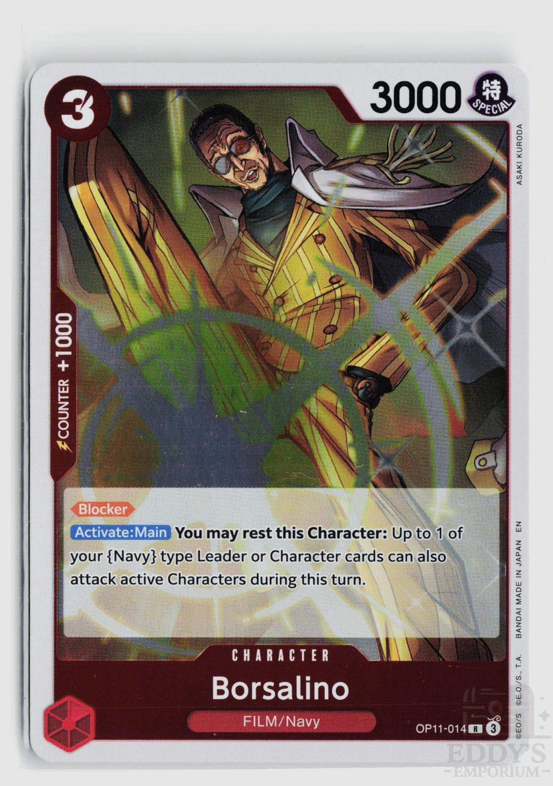 Borsalino OP11-014 A Fist of Divine Speed One Piece Foil Rare