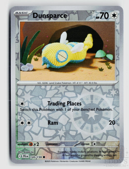 Dunsparce 120/159 Journey Together Pokemon Reverse Holo