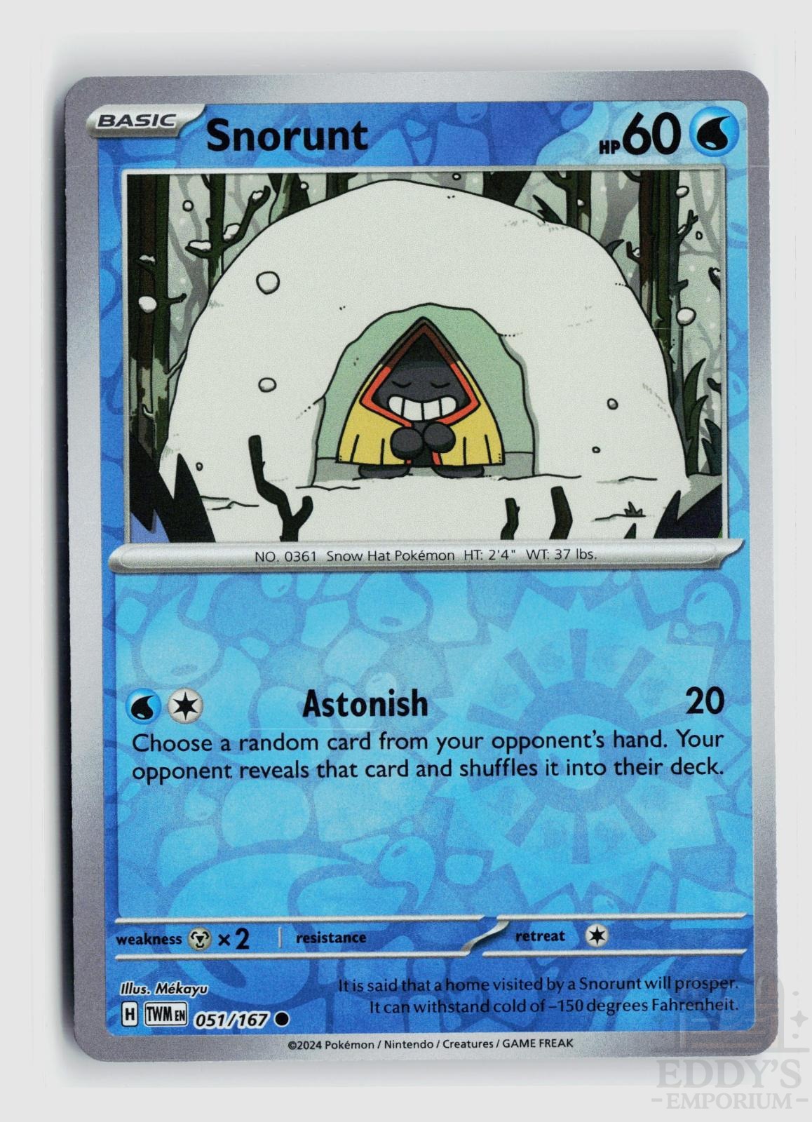 Snorunt 051/167 Twilight Masquerade Pokemon Reverse Holo Common NM