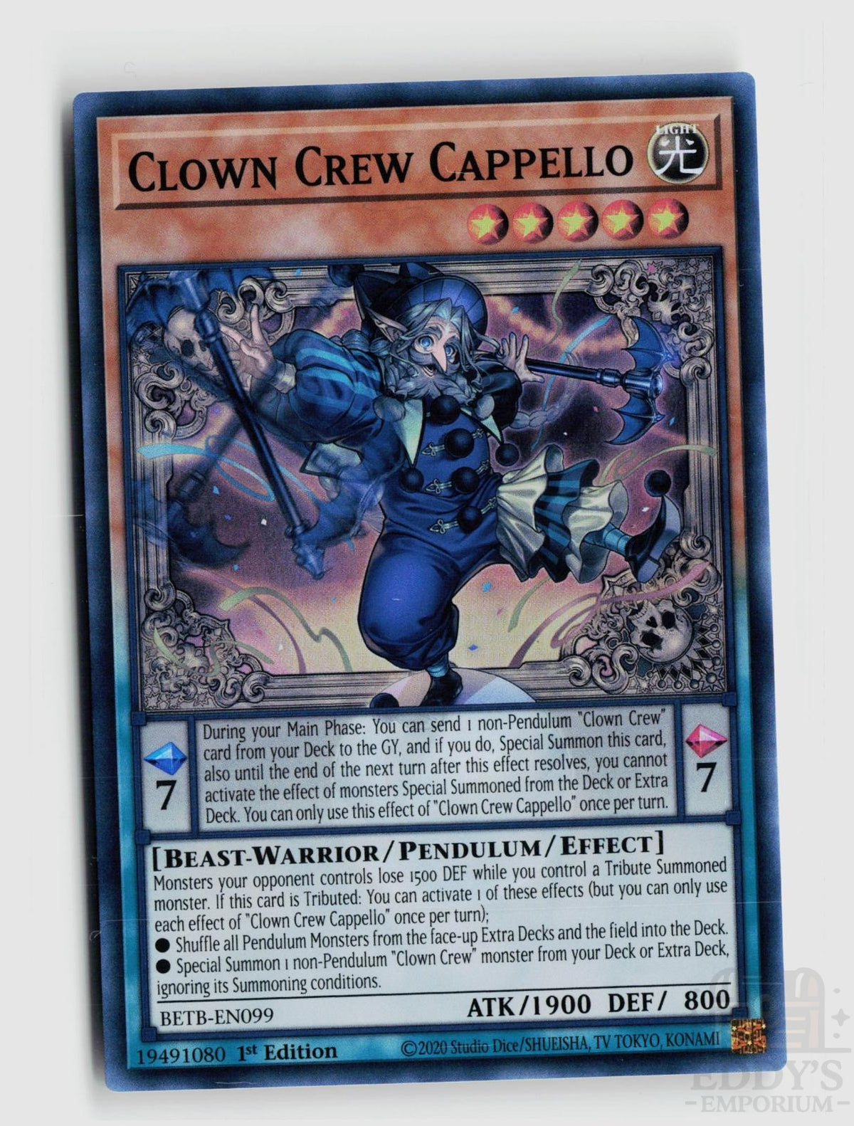Clown Crew Cappello BETB-EN099 Beyond the Brave Yu-Gi-Oh 1st Edition NM