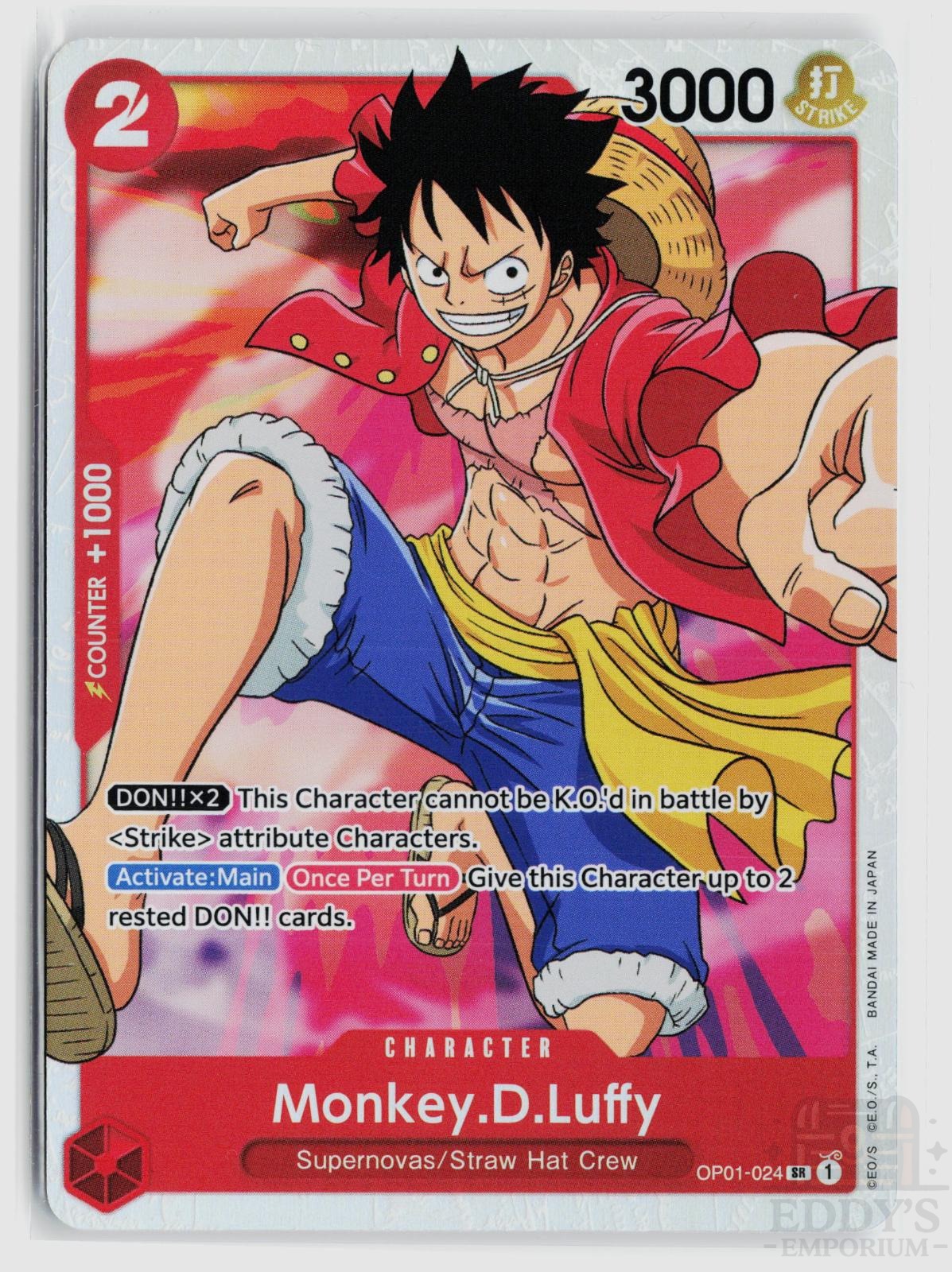 Monkey.D.Luffy (024) OP01-024 Romance Dawn One Piece Foil Super Rare