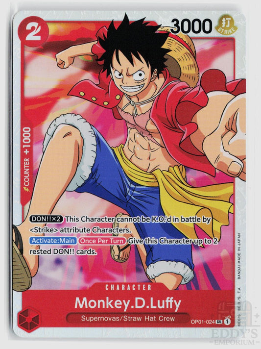 Monkey.D.Luffy (024) OP01-024 Romance Dawn One Piece Foil Super Rare