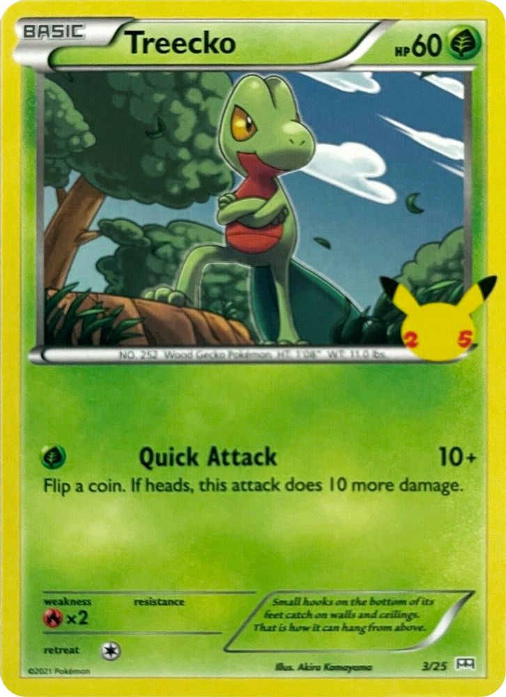 Treecko 003/025 McDonald's 25th Anniversary Promos Pokemon Holo Promo
