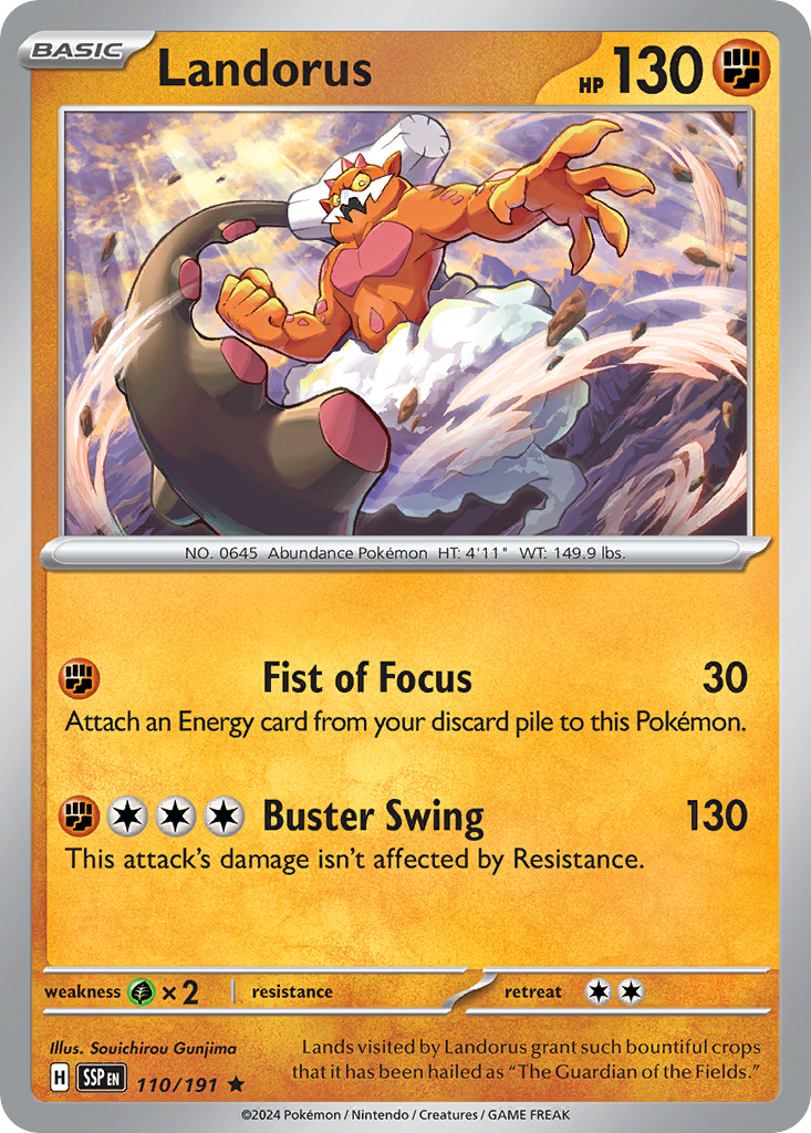Landorus 110/191 Surging Sparks Pokemon Holo Rare NM