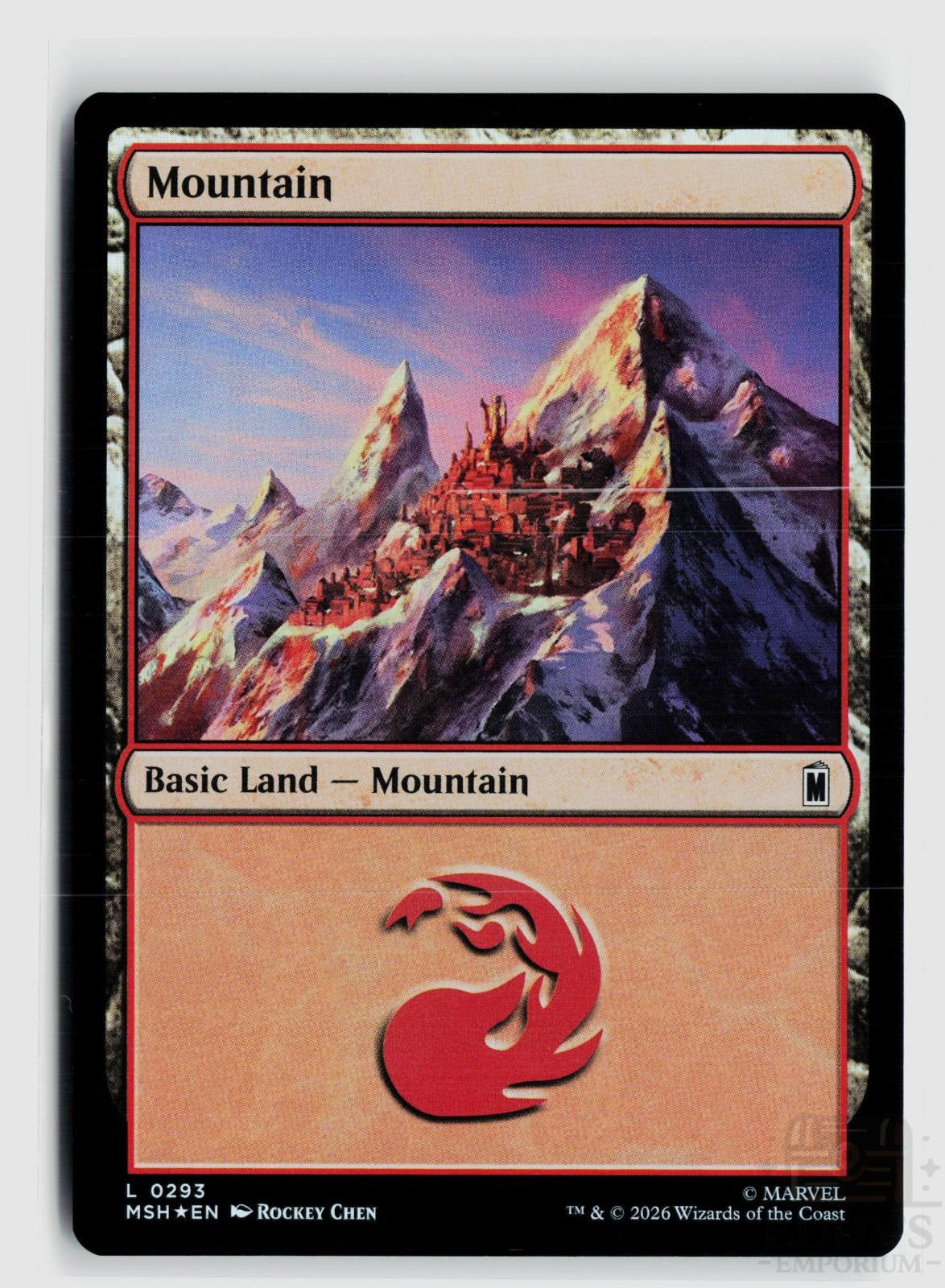 Mountain (0293) 293 Marvel Super Heroes Magic: The Gathering Foil