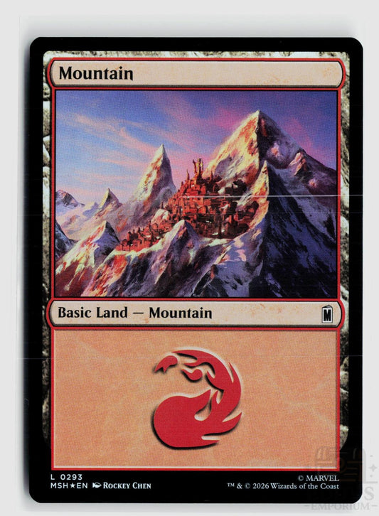 Mountain (0293) 293 Marvel Super Heroes Magic: The Gathering Foil