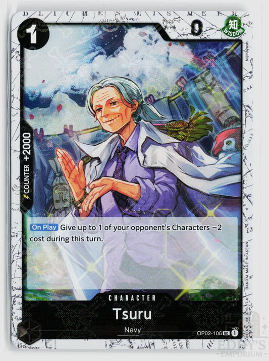 Tsuru (Jolly Roger Foil) OP02-106 Premium Booster -The Best- One Piece Uncommon