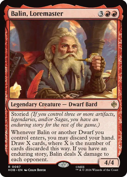 Balin, Loremaster 87 The Hobbit Magic: The Gathering Rare