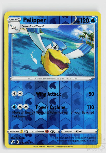 Pelipper 042/192 Rebel Clash Pokemon Reverse Holo Uncommon NM