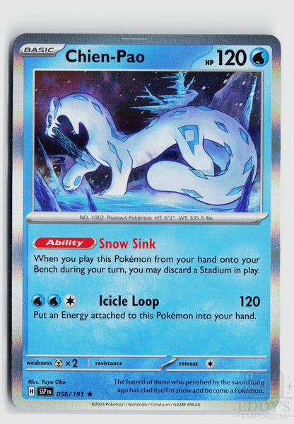 Chien-Pao 056/191 Surging Sparks Pokemon Holo Rare NM
