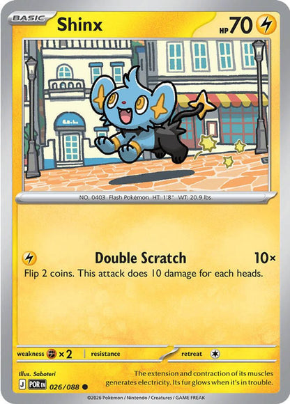Shinx 026/088 Perfect Order Pokemon Reverse Holo