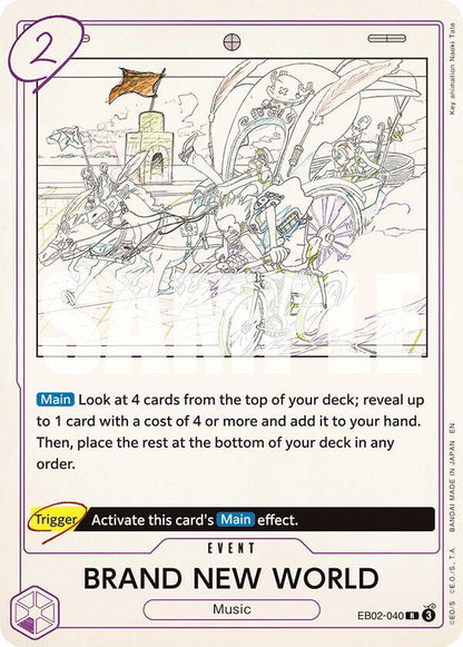 BRAND NEW WORLD EB02-040 Extra Booster: Anime 25th Collection One Piece Foil