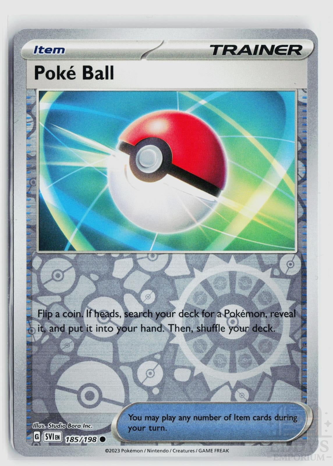 Poke Ball 185/198 Scarlet & Violet Pokemon Reverse Holo Common NM