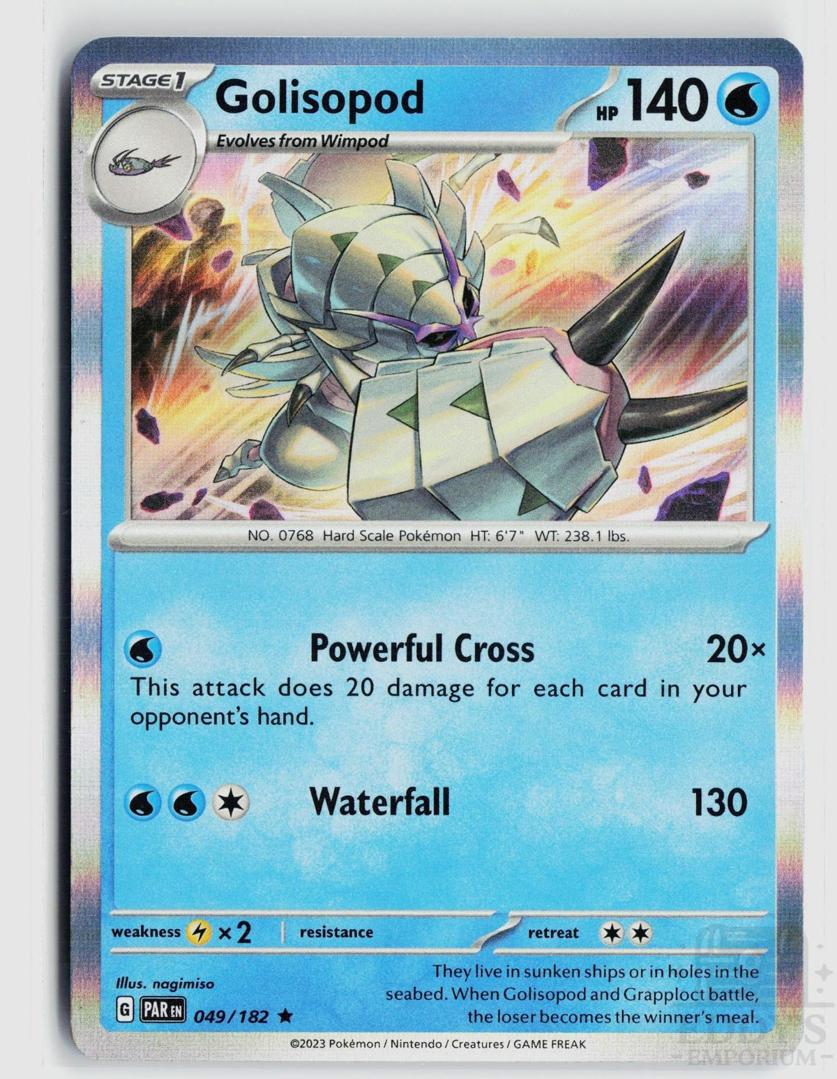 Golisopod 049/182 Paradox Rift Pokemon Holo Rare NM