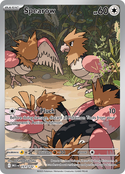 Spearow 151/132 Mega Evolution Pokemon Holo Illustration Rare
