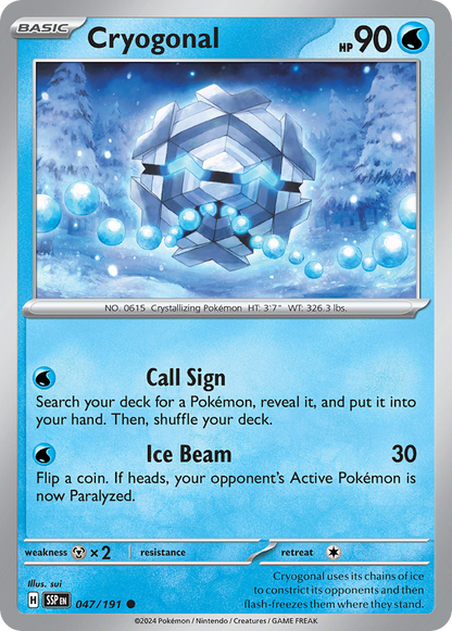 Cryogonal 047/191 Surging Sparks Pokemon Reverse Holo