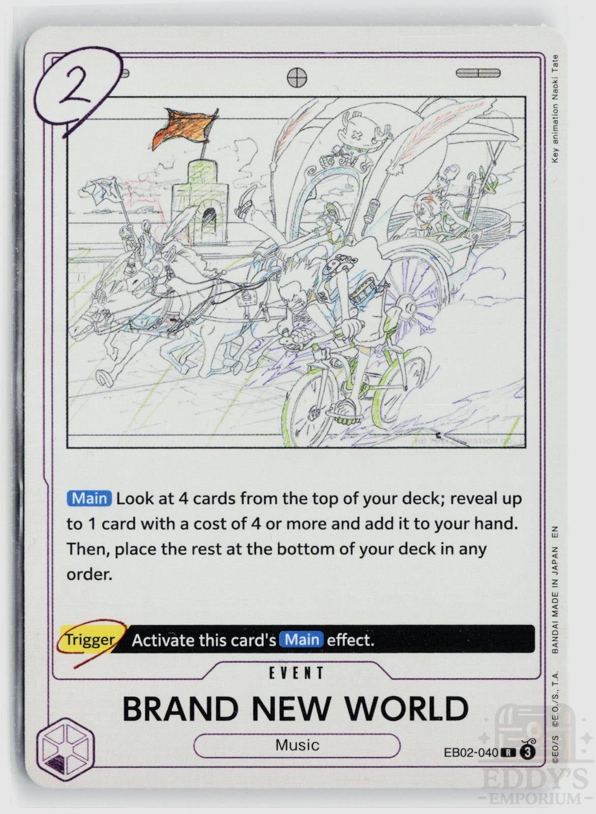 BRAND NEW WORLD EB02-040 Extra Booster: Anime 25th Collection One Piece Foil