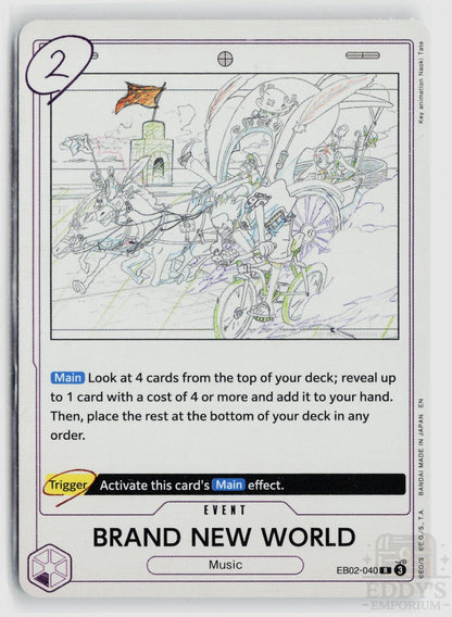 BRAND NEW WORLD EB02-040 Extra Booster: Anime 25th Collection One Piece Foil