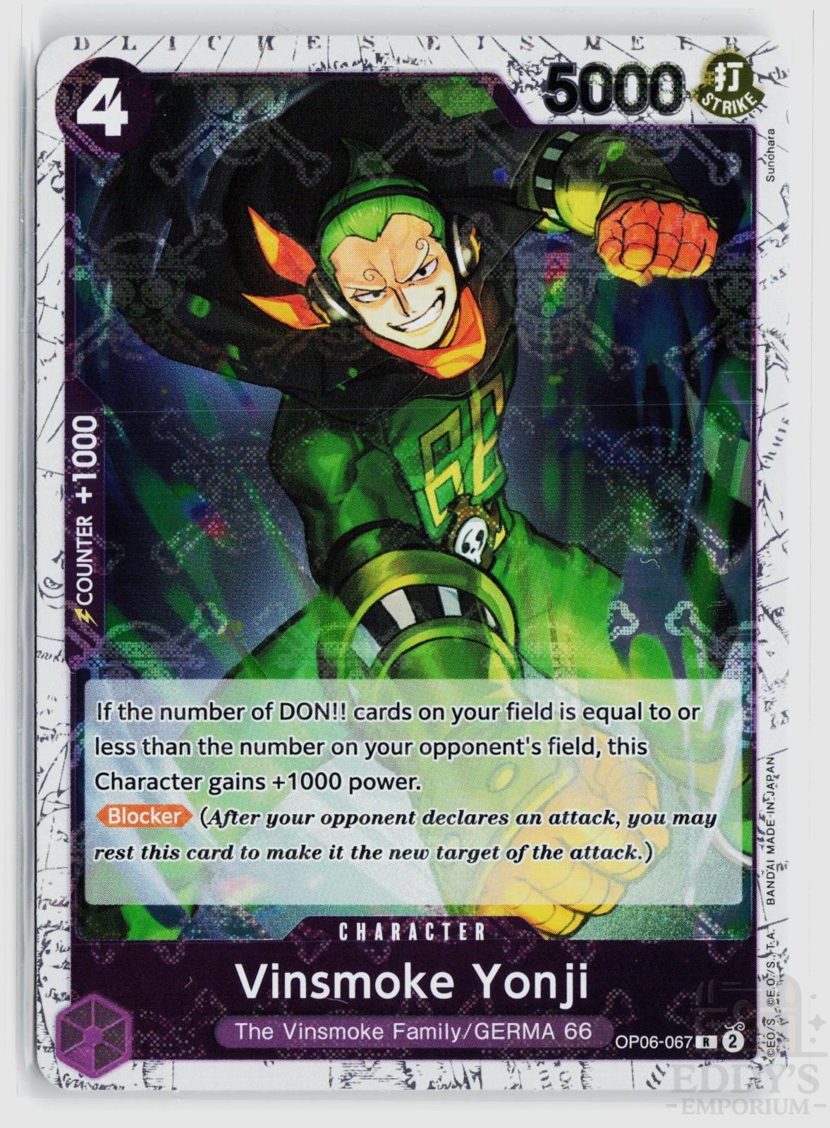 Vinsmoke Yonji (067) OP06-067 Wings of the Captain One Piece Foil Rare