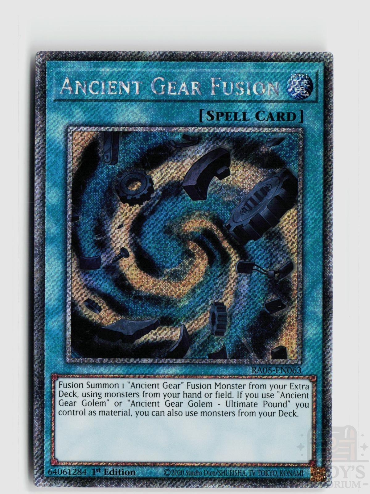 Ancient Gear Fusion (Platinum Secret Rare) RA05-EN063 Rarity Collection 5 Yu-Gi-Oh 1st Edition NM