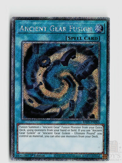 Ancient Gear Fusion (Platinum Secret Rare) RA05-EN063 Rarity Collection 5 Yu-Gi-Oh 1st Edition NM