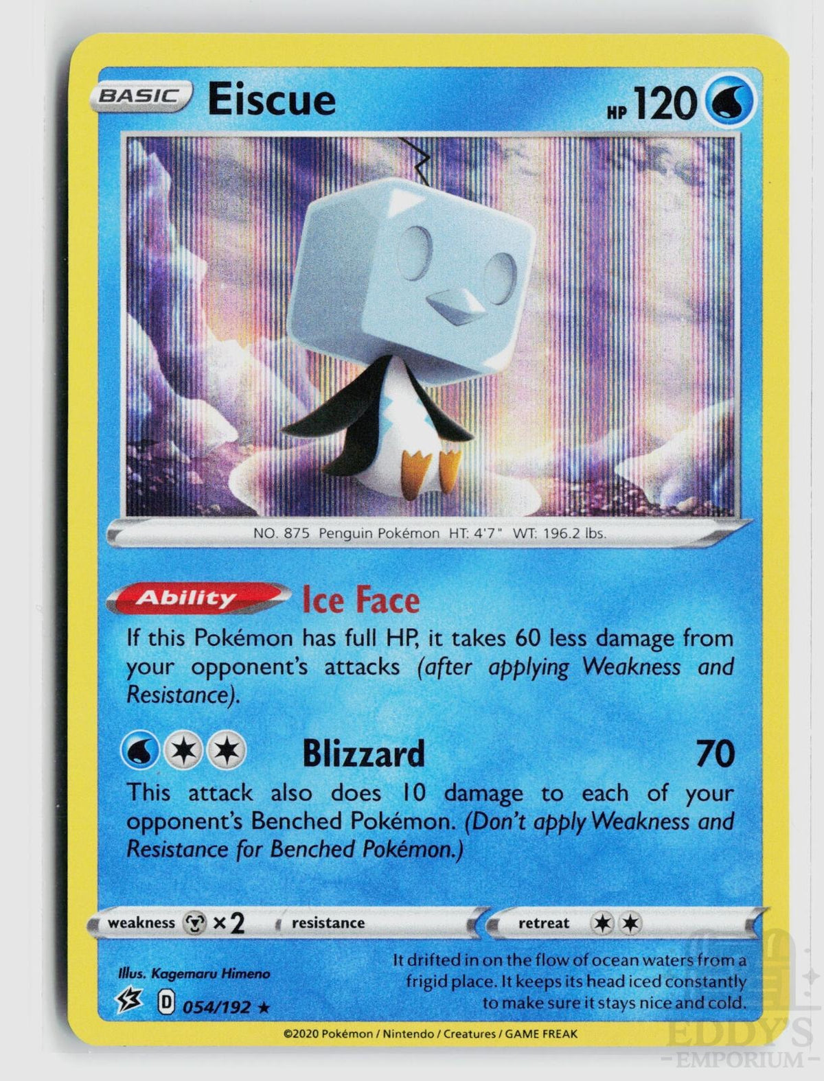 Eiscue 054/192 Rebel Clash Pokemon Holo Rare NM