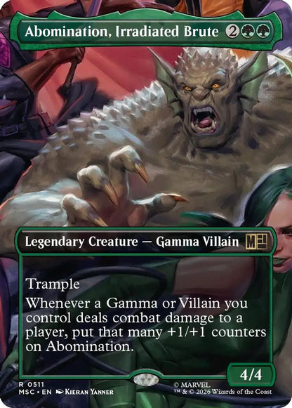 Abomination, Irradiated Brute (Borderless) 511 Commander: Marvel Super Heroes Magic: The Gathering Foil