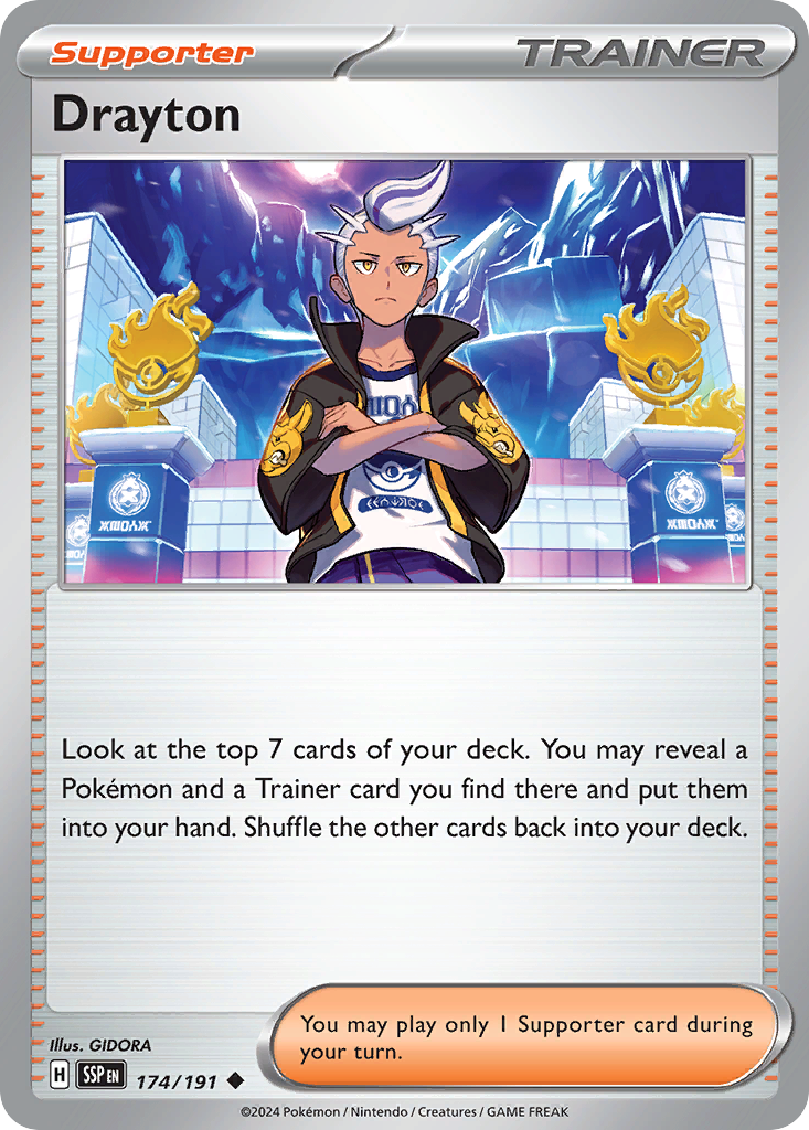 Drayton 174/191 Surging Sparks Pokemon Reverse Holo