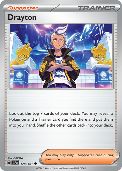 Drayton 174/191 Surging Sparks Pokemon Reverse Holo