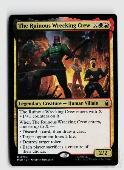 The Ruinous Wrecking Crew 224 Marvel Super Heroes Magic: The Gathering