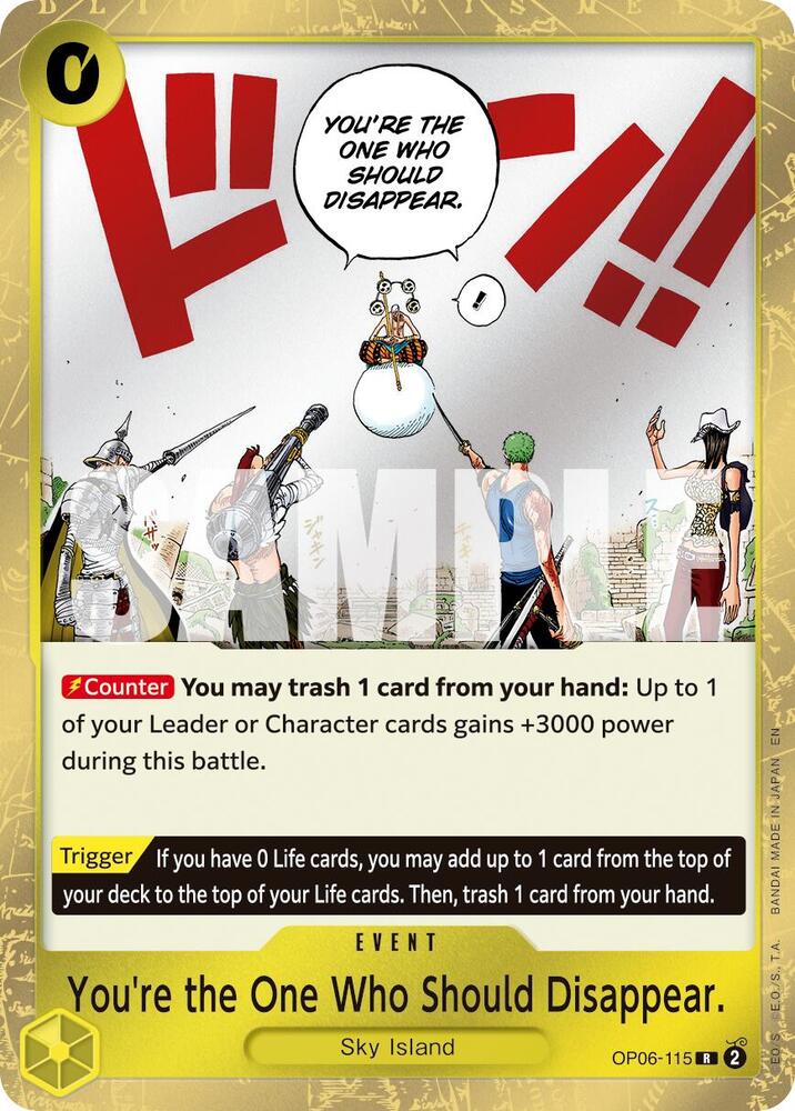 You're the One Who Should Disappear (Reprint) OP06-115 Premium Booster -The Best- Vol. 2 One Piece Foil