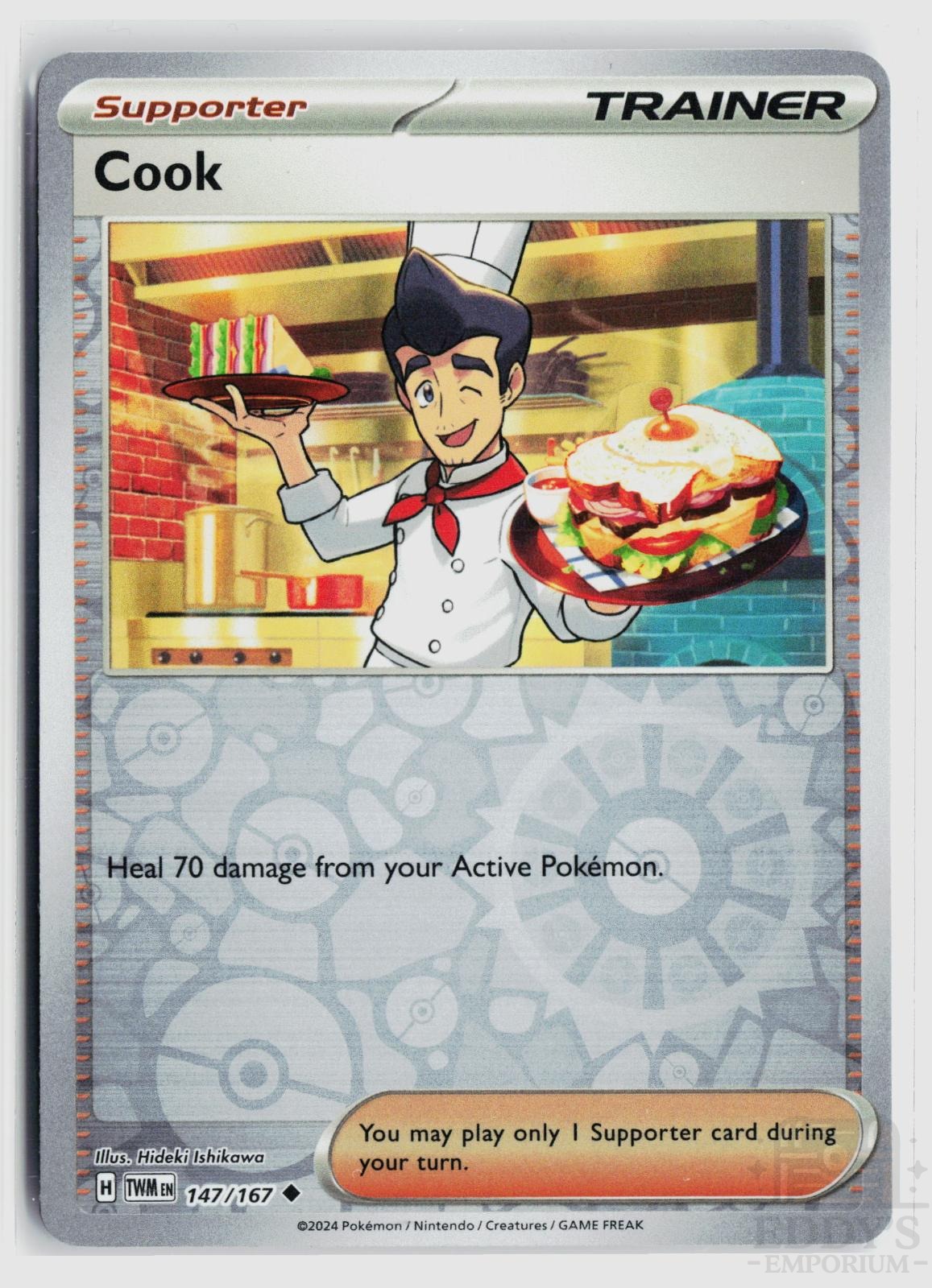 Cook 147/167 Twilight Masquerade Pokemon Reverse Holo Uncommon NM