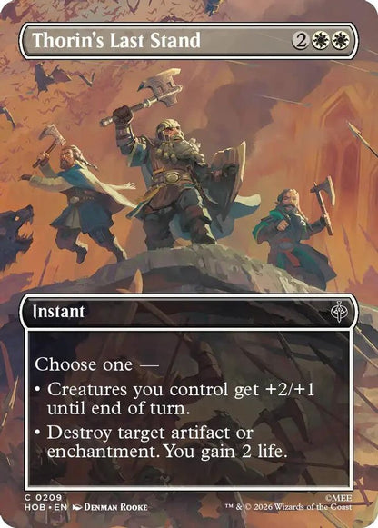 Thorin's Last Stand (Borderless) 209 The Hobbit Magic: The Gathering Common