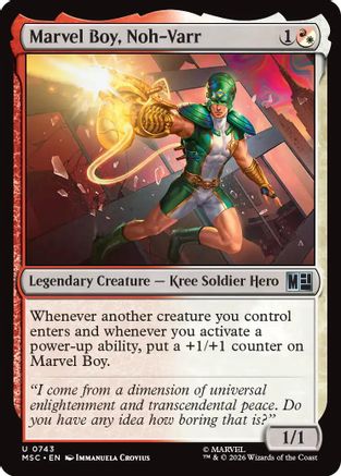 Marvel Boy, Noh-Varr 743 Magic: The Gathering Commander: Marvel Super Heroes