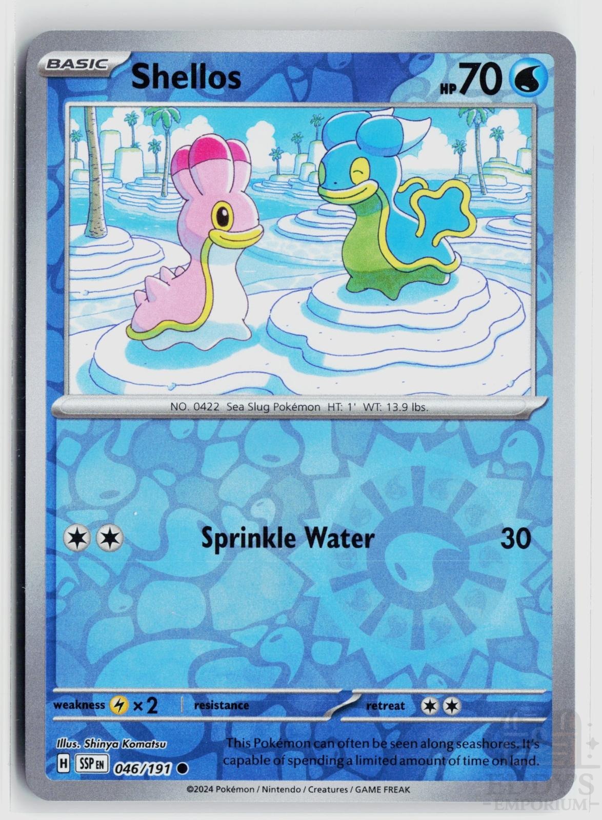 Shellos 046/191 Surging Sparks Pokemon Reverse Holo Common NM