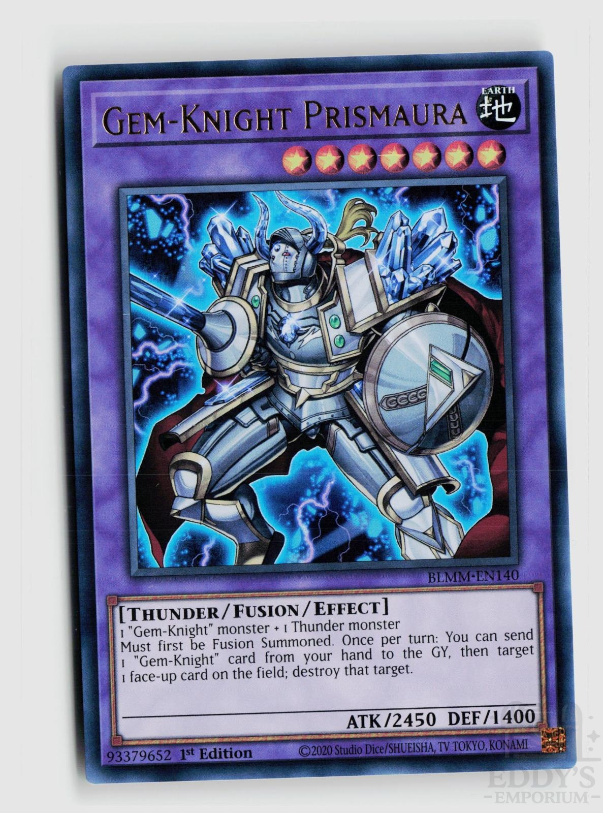 Gem-Knight Prismaura BLMM-EN140 Battles of Legend: Monster Mayhem Yu-Gi-Oh 1st Edition NM