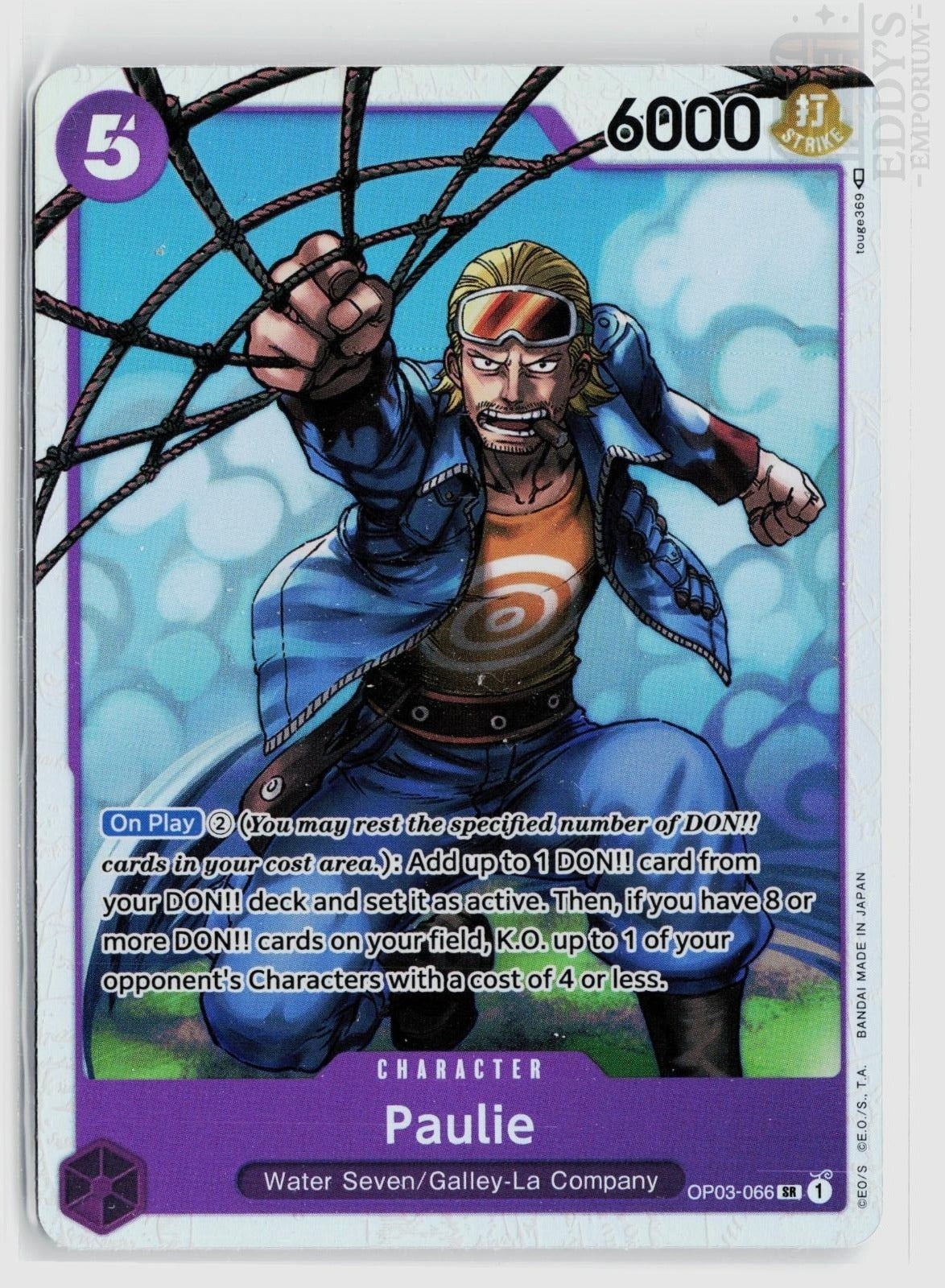 Paulie OP03-066 Pillars of Strength One Piece Foil Super Rare