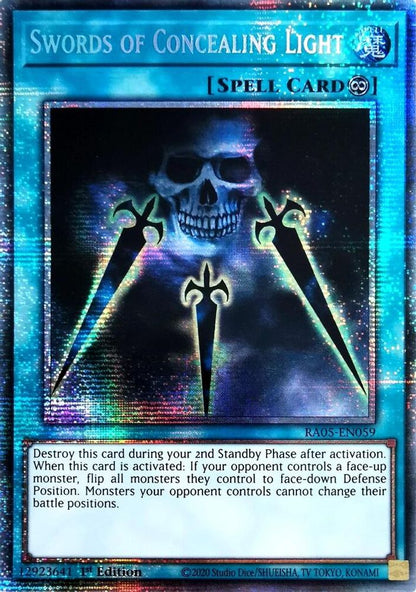 Swords of Concealing Light (Starlight Rare) RA05-EN059 Yu-Gi-Oh Rarity Collection 5