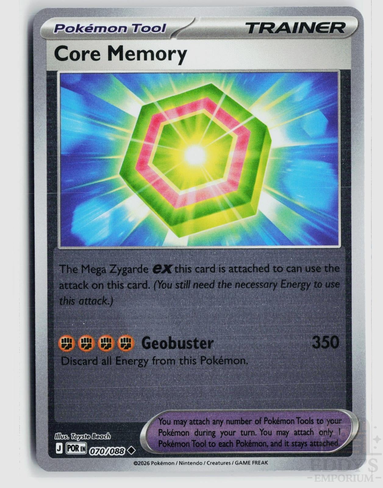 Core Memory 070/088 Perfect Order Pokemon Reverse Holo
