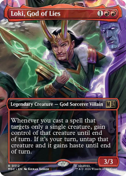 Loki, God of Lies (Borderless) 512 Commander: Marvel Super Heroes Magic: The Gathering Foil