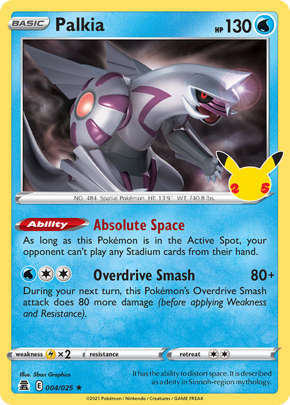 Palkia 004/025 Celebrations Pokemon Holo Rare NM
